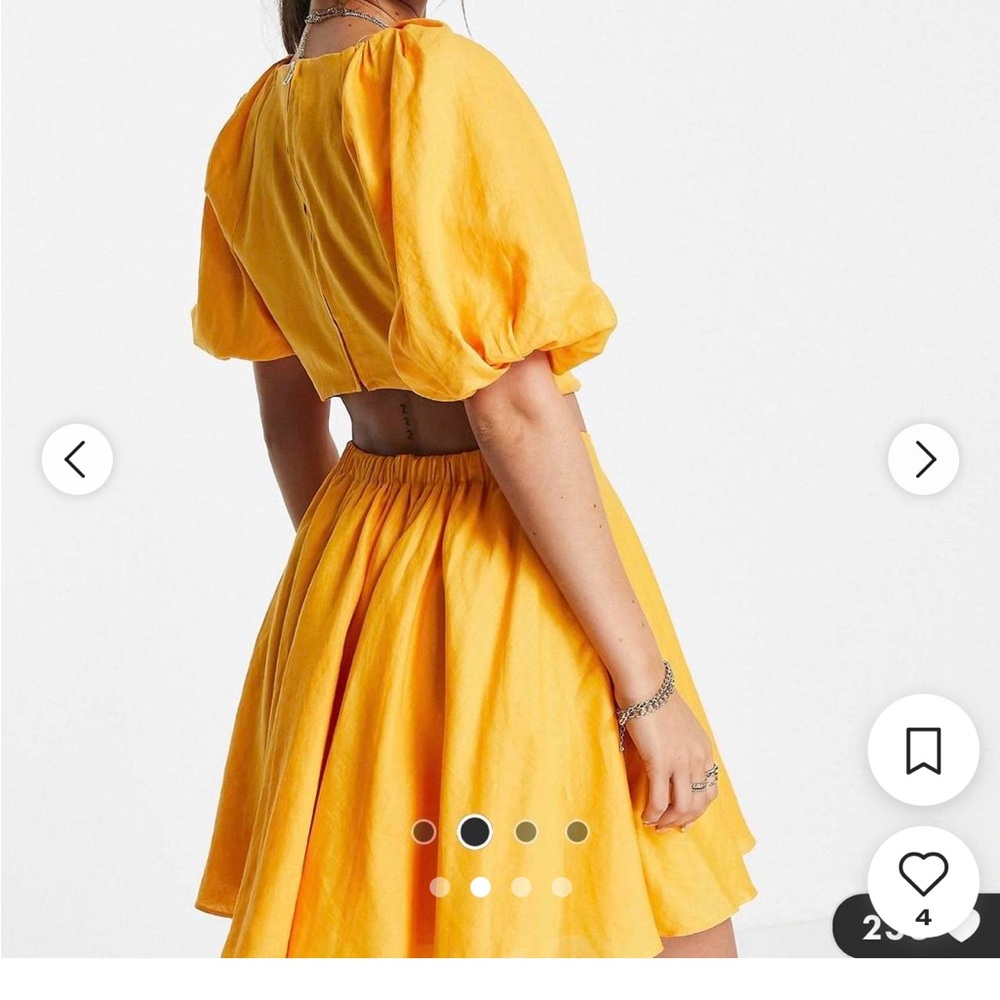 ASOS Yellow Mini Dress